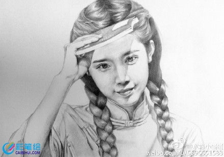 素描手繪女孩頭像步驟